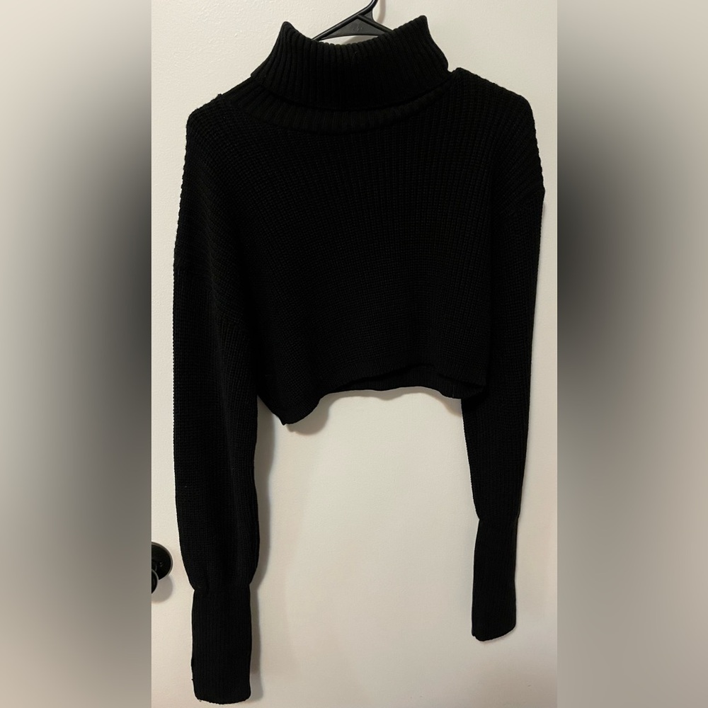 Women’s Misspap Black Cropped Sweater